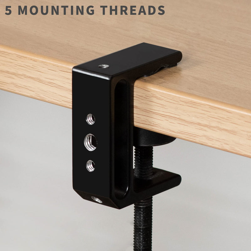 VIVO Steel C-Clamp with 1/4 inch-20 and 3/8 inch-16 Female Socket for Tables, Desk Mount, 1.5 inch Maximum Desktop Thickness, 2 Clamps, MOUNT-CP02 - NewNest Australia