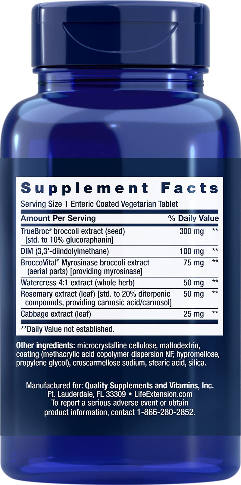 Life Extension Optimized Broccoli & Cruciferous Blend – Promotes Healthy Cell Division & Hormone Function – Gluten-Free, Non-GMO – 30 Enteric-Coated Vegetarian Tablets - NewNest Australia