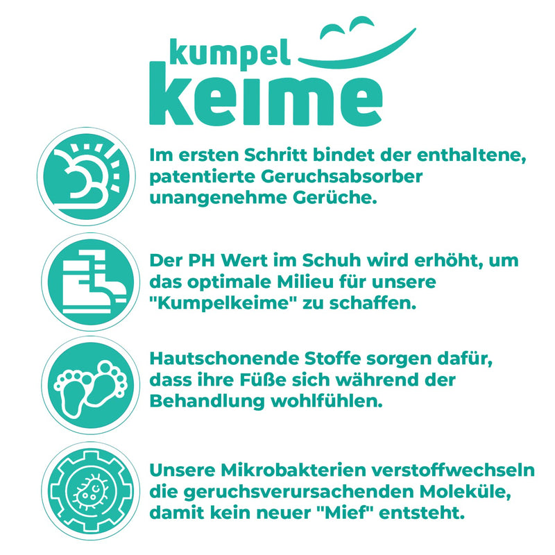 KUMPELKEIME herbal cream cheese shoe deodorant mint refill pack | The microbiological shoe powder | Shoe deodorant against foot odor | 204 grams | 18 months of neutral shoe climate - NewNest Australia