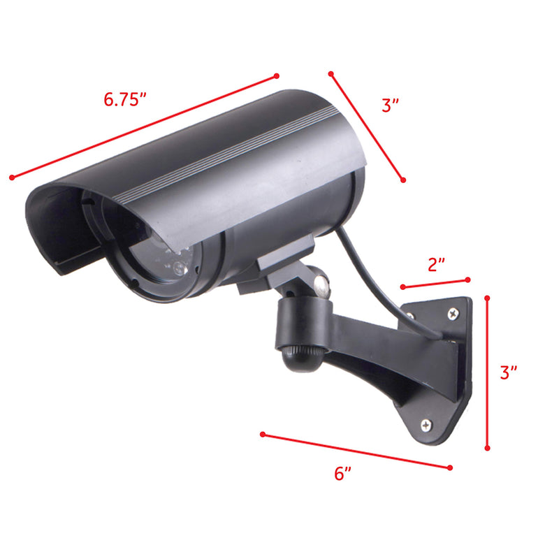 GE Decoy Security Bullet Camera with Flashing Red Light, Blinking LED, Fake Surveillance, Realistic Looking Recording Lens, Indoor/Outdoor Use, Wireless, Black, 40661 - NewNest Australia