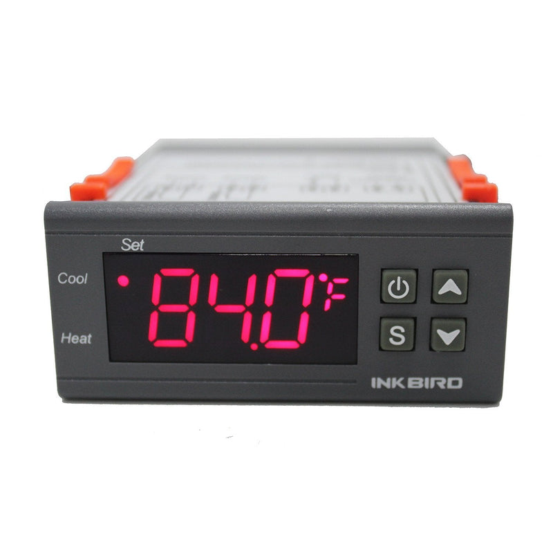 Inkbird Dual Stage DV 12V Digital Temperature Controller Fahrenheit Thermostat Heating and Cooling for Homebrewing Brew Fermenter Fridge Incubator Greenhouse - NewNest Australia