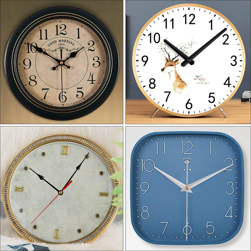EMOON 4 Pieces Clock Mechanism Replacement Kit with 8 Pack Clock Hands, Silent Sweep Clock Motor Kit Battery Operated for Clock Repair DIY Replacement, Custom Clock Total Shaft Length 3/4 in - NewNest Australia