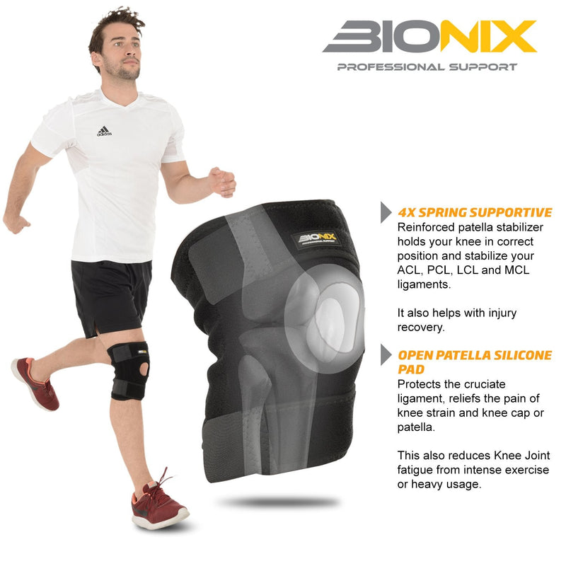 Bionix Knee Support Patella Stabiliser, Full Adjustable Neoprene Strap Brace with Compression Bandage For Joint Pain Relief, Runners Knees, Arthritis, Meniscus Tear, Tendonitis, ACL For Men and Women - NewNest Australia
