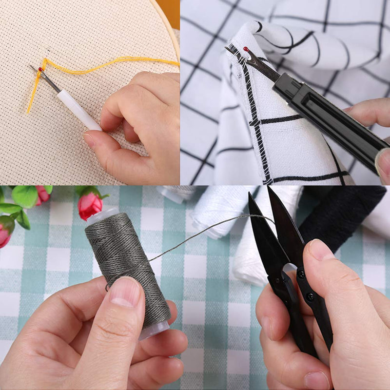 Leather Sewing Upholstery Repair Kit with Sewing Awl, Seam Ripper, Leather Hand Sewing Stitching Needles, Sewing Thread, Leather Craft Tool Kit for Beginners and Professionals Leather Craft DIY - NewNest Australia