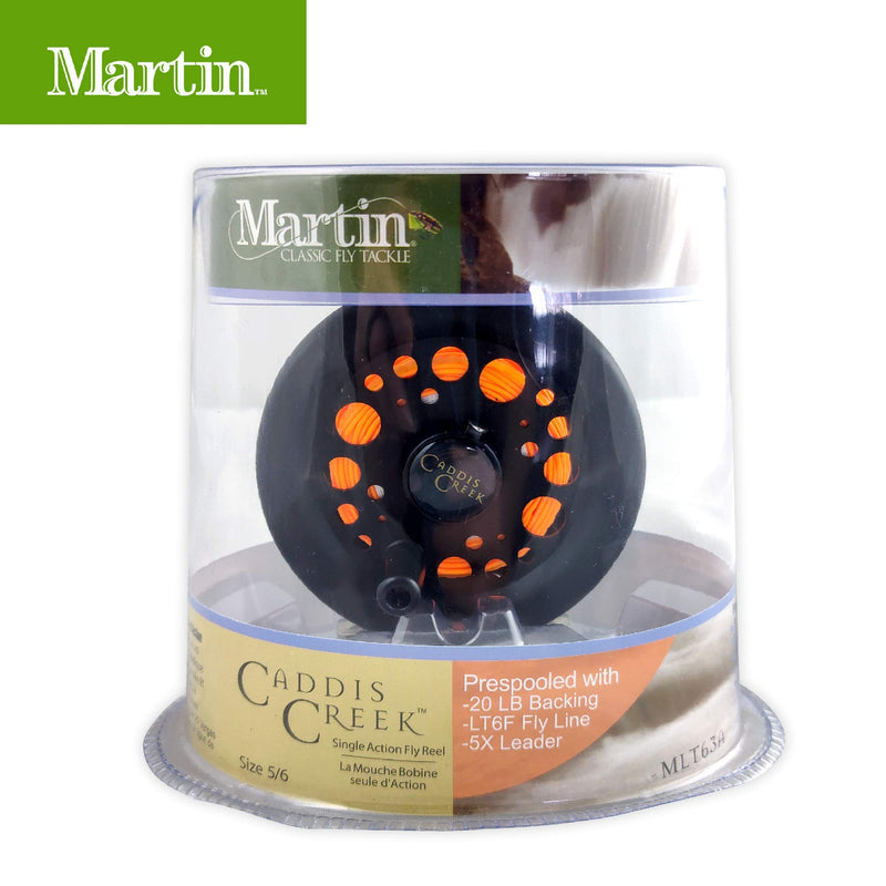 Martin Caddis Creek Fly Fishing Reel, Size 6/5 Single Action Fly Reel with Rim-Control, Changeable Right- or Left-Hand Retrieve, Lightweight Aluminum Spool, Brown - NewNest Australia