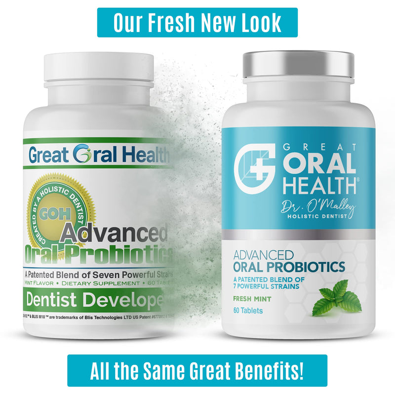 Great Oral Health Oral Probiotics - Attack Bad Breath, Gum Disease and Build Strong Oral Health- All Natural CHEWABLE Probiotics (2 Pack, Mint Flavor) 2 Pack - NewNest Australia