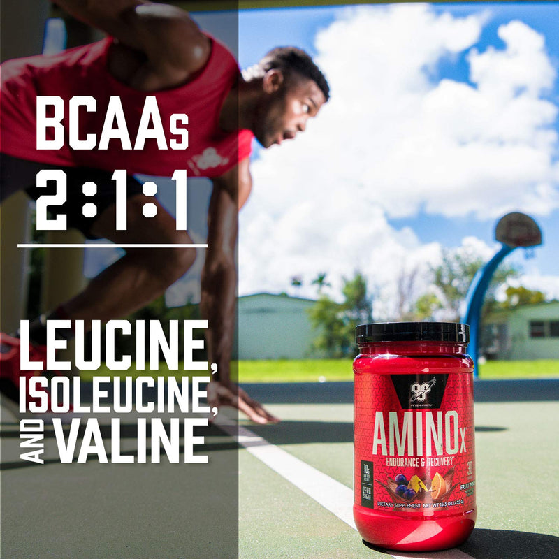 BSN Amino X Muscle Recovery & Endurance Powder with BCAAs, 10 Grams of Amino Acids, Keto Friendly, Caffeine Free, Flavor: Blue Raspberry, 30 Servings (Packaging May Vary) 30 Servings (Pack of 1) - NewNest Australia