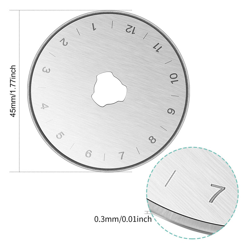 30 Pieces 45 mm Rotary Cutter Blade Round Quilting Blades Rotary Replacement Cutting Blade Sewing Cutter Blade for Quilting, Stitching, Patchwork, Crafts and Sewing - NewNest Australia