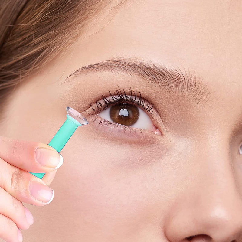 Ryaupy Pack of 4 Silicone Contact Lens Remover Contact Lens Insertion Removal Tool Eye Lens Removal Applicator for Travel Home Use (4 Pieces Green) - NewNest Australia
