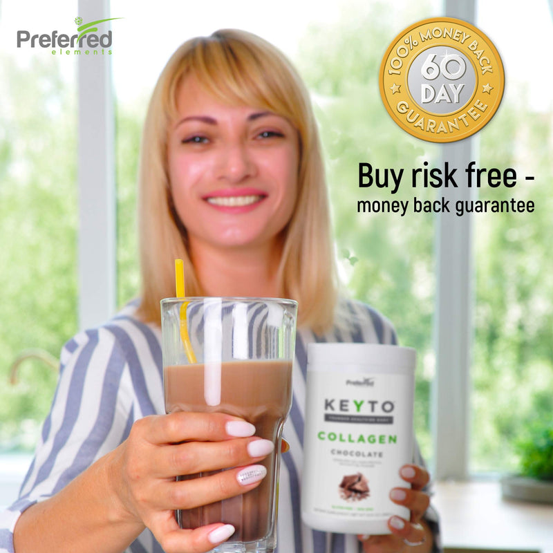 Keto Collagen Protein Powder with MCT Oil – Keto and Paleo Friendly Grass Fed and Pasture Raised Hydrolyzed Collagen Peptides – Fits Low Carb Diet and Keto Snacks – KEYTO Chocolate Flavor - NewNest Australia