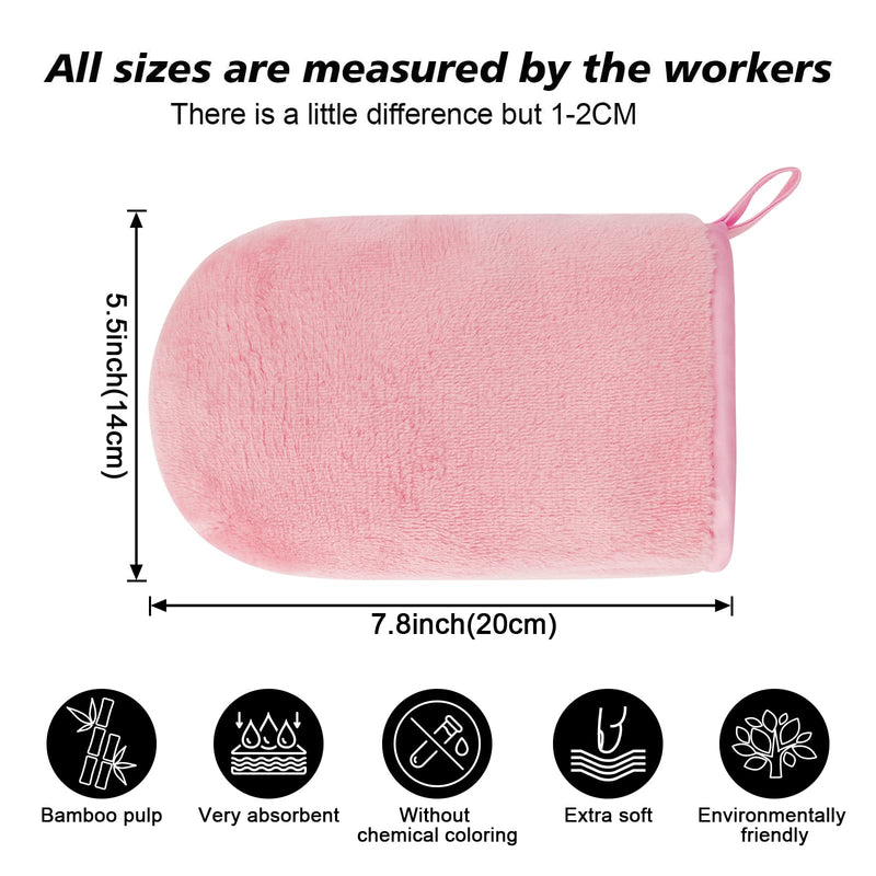 PHOGARY 8 Pcs Microfiber Wash Gloves Flannel Soft Wash Mitt Bath Spa Cloth Reusable Makeup Remover Gloves European Style Wash Cloth 15x21cm (8 Colors) 1 - NewNest Australia