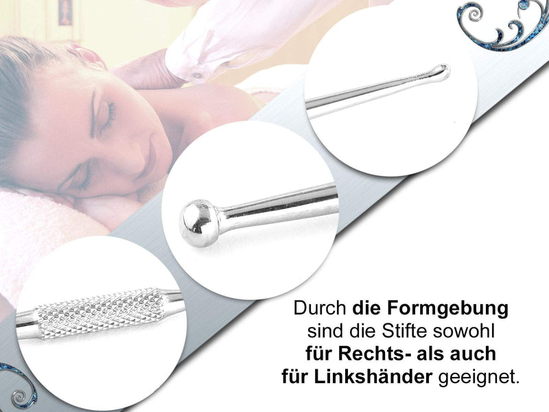 Instrumentsnrw Acupressure Pen Point Finder Meridian Pen Stainless Steel Ball Diameter 2/5 Mm Acupuncture Pen Acupressure Pen Acupuncture Bar (Stainless Steel Short) - NewNest Australia