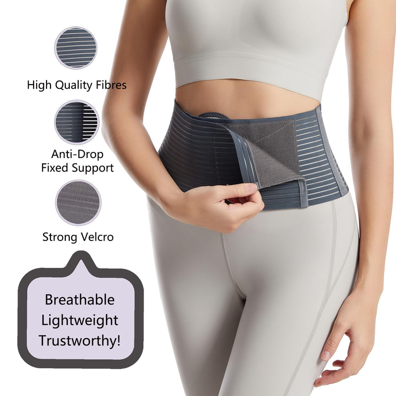 Umbilical Hernia Belt for Men and Women - Hernia Support for Men with 2 Compression Pad (inguinal, femoral, incisional) - Abdominal Binder Post Surgery and Postpartum （L/XL） L/XL - NewNest Australia