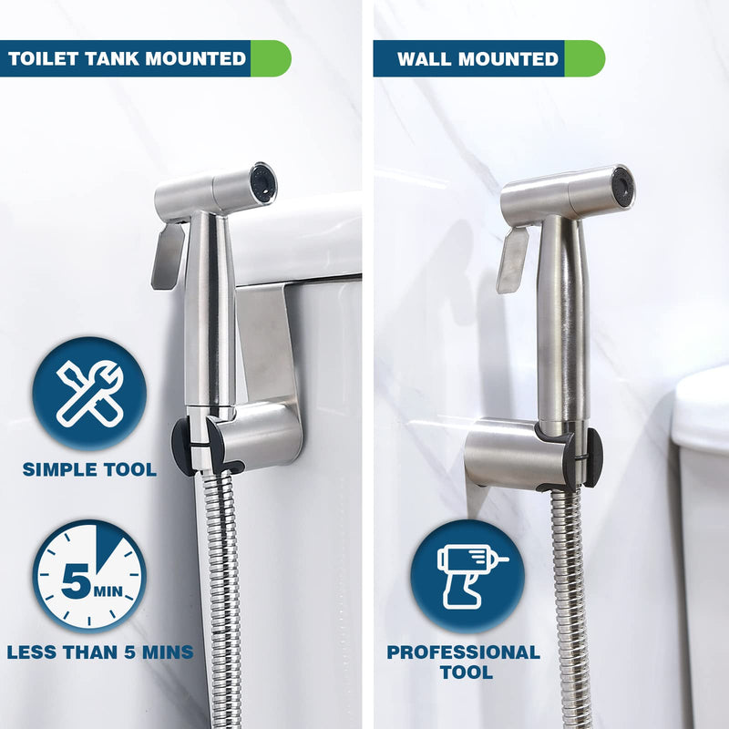 Handheld Bidet Sprayer for Toilet, Fekivasy Bidet Sprayer Muslim Shower Bathroom Water Spray Jet Spray Diaper Sprayer Feminine Hygiene Cleaning Premium Stainless Steel - NewNest Australia