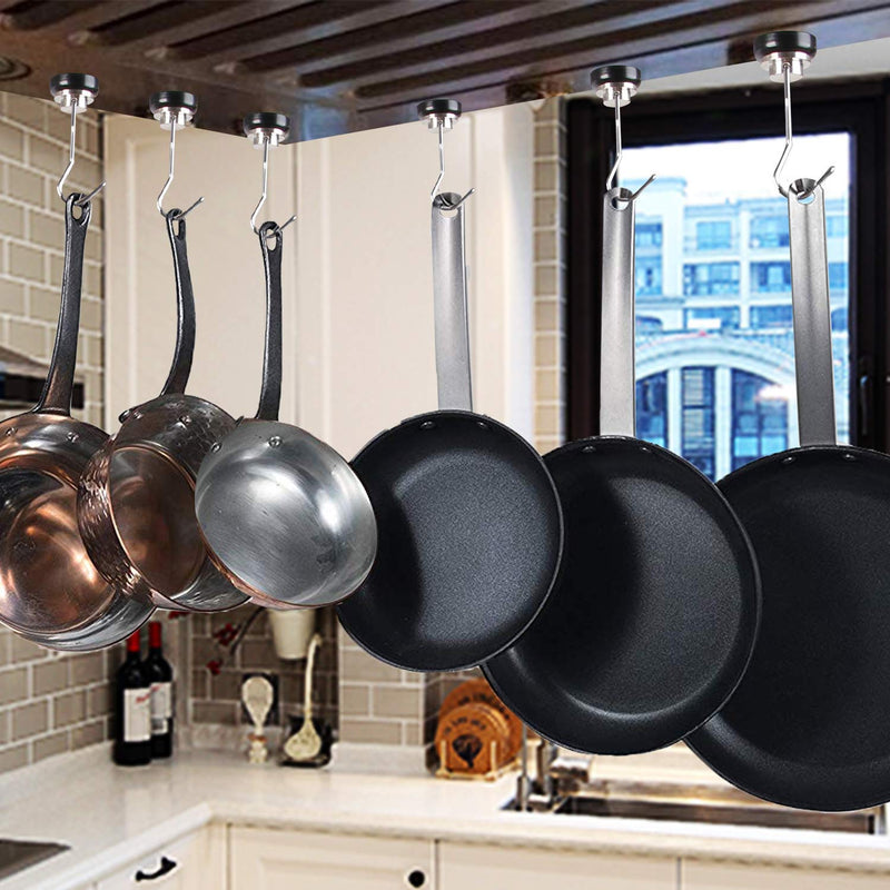 Ant Mag Magnetic Hooks, Heavy Duty Neodymium Magnet Hooks, Great for Refrigerator Grill Cruise Hooks, Magnetic Hangers Tools Holding for Kitchen,Office,Classsroom and Workplace Pack of 4 Black - NewNest Australia