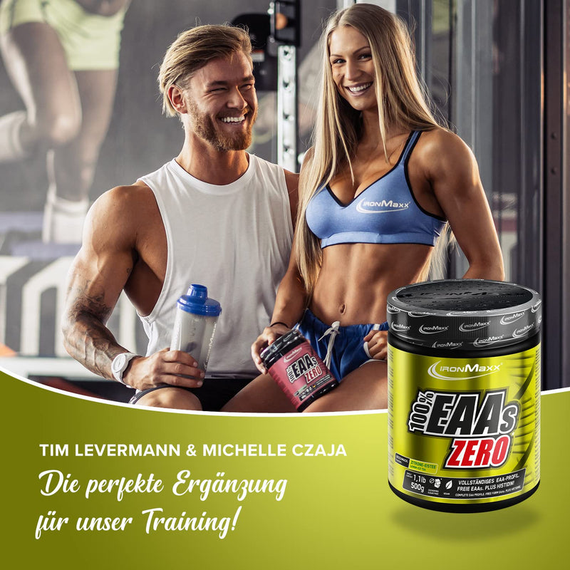 Ironmaxx 100% Eaas Zero - Ice Tea Lemon 500G Can | Eaa Powder, Vegan And Sugar-Free With All 8 Essential Amino Acids | Fruity Taste, Free Of Preservatives 500 G (Pack Of 1) - NewNest Australia