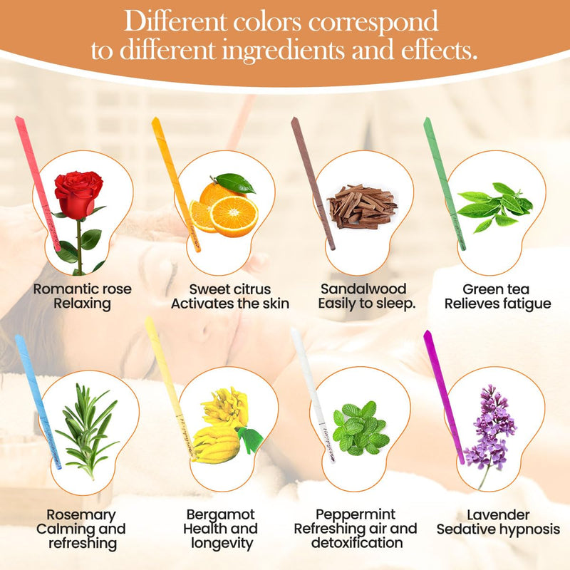 Ear Candles, Happycoco Hopi Ear Candles All Natural Beeswax Canding Cones Ear Wax Remover Candles 100% Non-Toxic Cylinders Fragrance Hollow Cone Candles with(8 Colours)+8 Protective Disks - NewNest Australia