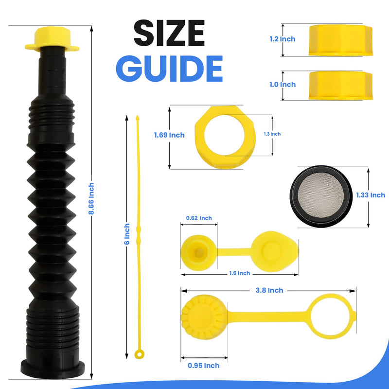 3-kit Universal Gas Can Spout Replacement No Spill, Gas Can Nozzle Spout, Gas Can Caps, Replacement Gas Can Spout, Gas Spout Replacement, Fuel Can Spout, Gas Can Nozzle Replacement, Gas Tank Nozzle - NewNest Australia