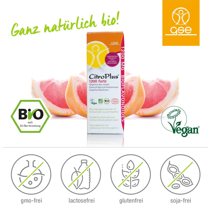 GSE CitroPlus forte 1200 mg, grapefruit seed extract, 100 ml Grapefruit drops in organic quality, rich in bioflavonoids, 100% plant-based, vegan and without additives 100ml - NewNest Australia
