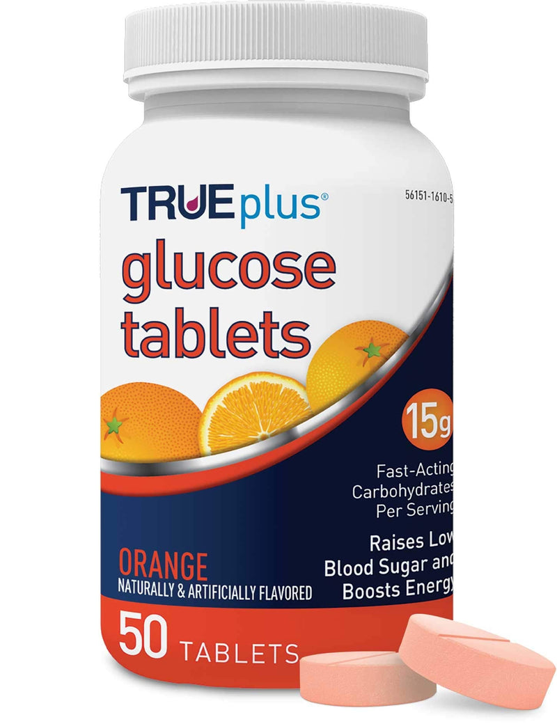 TRUEplus® Glucose Tablets, Orange - 50ct 50 Count (Pack of 1) - NewNest Australia