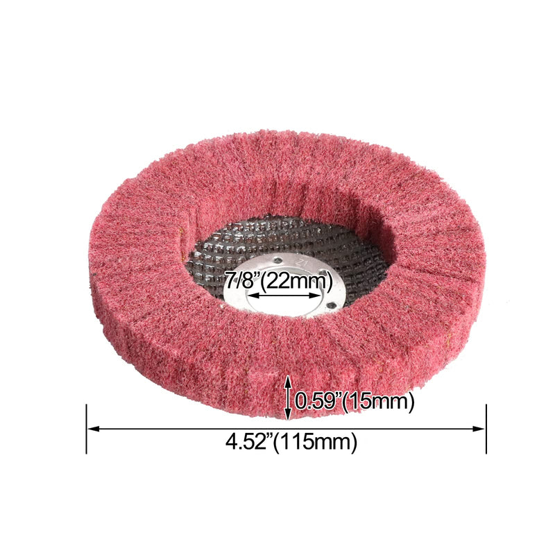 6Pcs 4.5" x 7/8" Nylon Fiber Flap Disc Polishing Grinding Wheel,Scouring pad Buffing Wheel for Angle Grinder - NewNest Australia