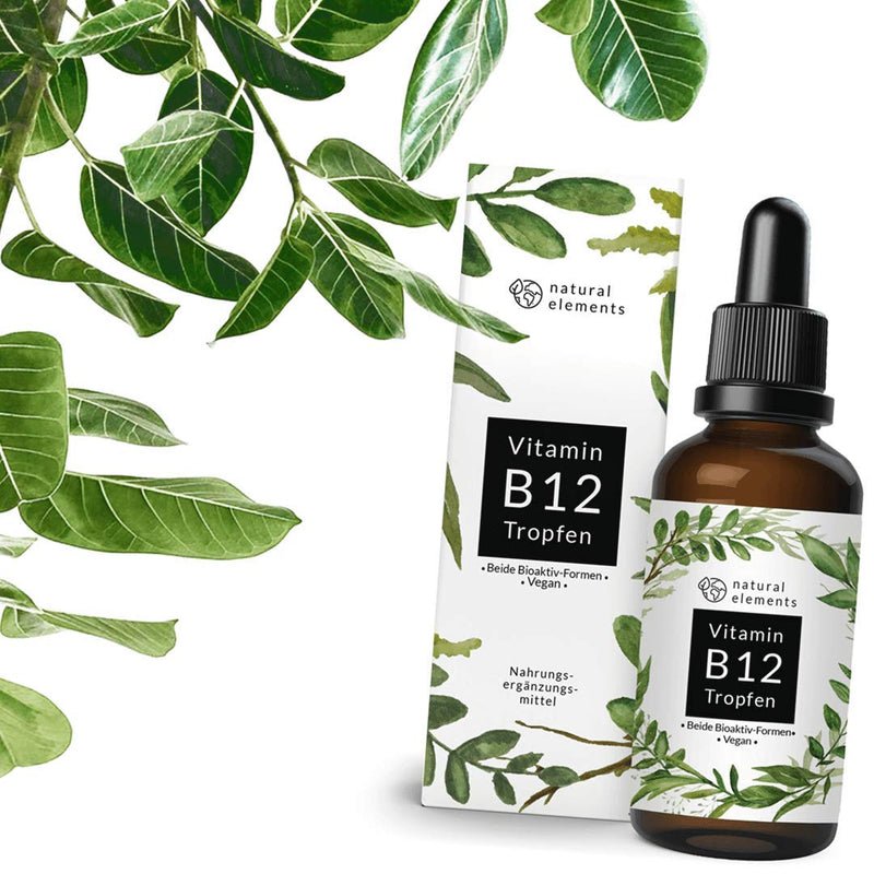 Vitamin B12 Drops - 50 ml (900 Drops) - Both Active Forms (Methyl & Adenosylcobalamine) - Alcohol-Free, Vegan - NewNest Australia