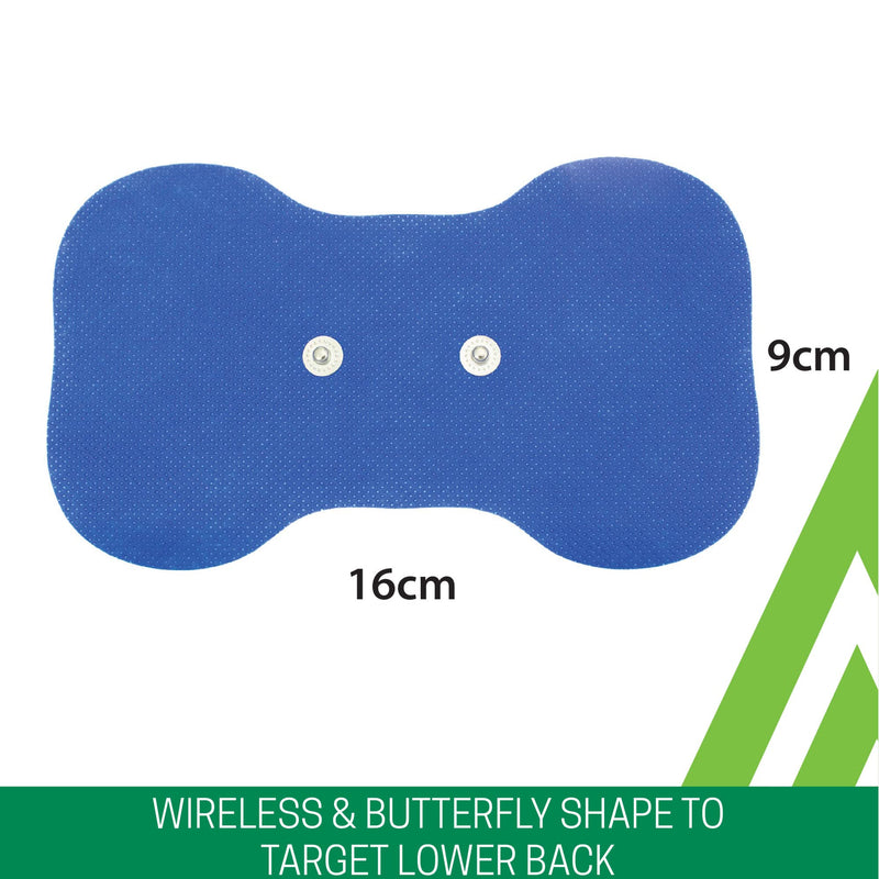 Med-Fit Wireless Butterfly Self-Adhesive Pads 16cm x 9cm Suitable for The Painless TENS Model (only) Supplied with a Remote Control. January 2023 Onwards. Code RC340. (3 Pack (RC340)) 3 Pack (RC340) - NewNest Australia