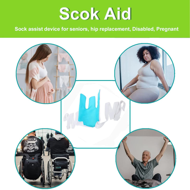 Sock Aid Kit, Sock Helper Easy On and Off Tools for Seniors, Sock Aid Tool for Putting Socks Easy On and Off for Elderly, Disabled, Pregnant, Diabetics, Socks Helper - NewNest Australia