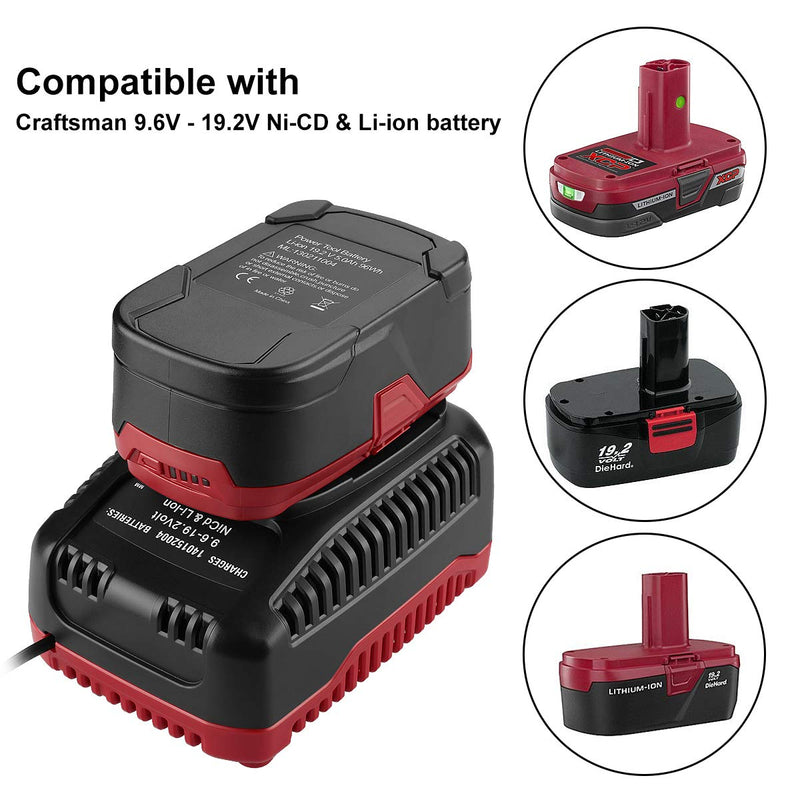 Powilling Replacement Battery Charger for Craftsman C3 9.6Volt and 19.2 Volt Ni-Cd & Lithium-Ion Battery - NewNest Australia