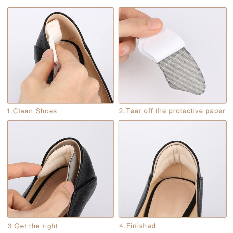 KINBOM 2 Pair Heel Grips for Loose Shoes, Self-Adhesive Heel Cushions Pads Heel Pads for High Heels Loose Shoes Sneakers Sneakers Women Men (Nude Color) Nude Color - NewNest Australia