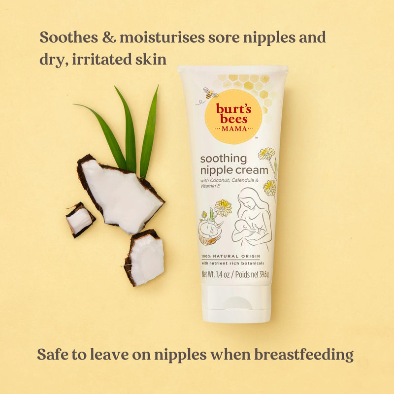 Burt's Bees® Mama Soothing Nipple Cream with Coconut, Calendula and Vitamin E, 100% Natural Origin, 1.4 oz - NewNest Australia