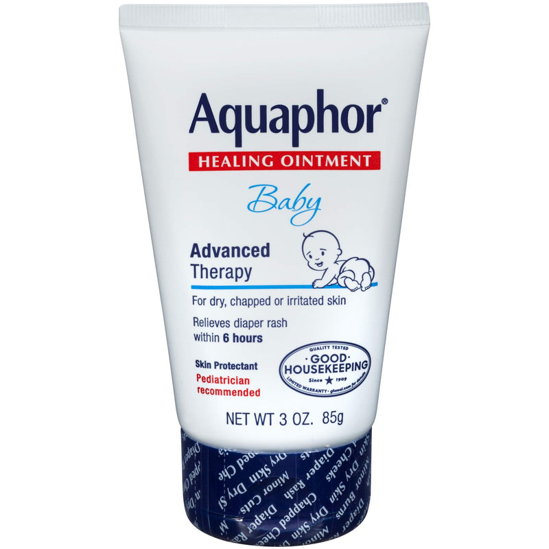 Aquaphor Baby Healing Ointment - Advanced Therapy for Chapped Cheeks and Diaper Rash - 3 oz. Tube (Pack of 3) 3 Ounce (Pack of 3) - NewNest Australia