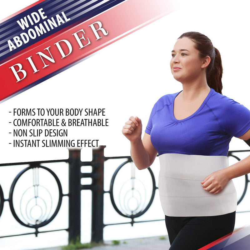 Abdominal Binder Plus Size Belly Binder – Postpartum Tummy Tuck Belt Gives Slimming Bariatric Band Stomach Compression Wrap to Help Hernia or Post Surgery, C Section Pregnancy Women Men XXL 47” to 70” XXL/3XL (47" to 70") - NewNest Australia