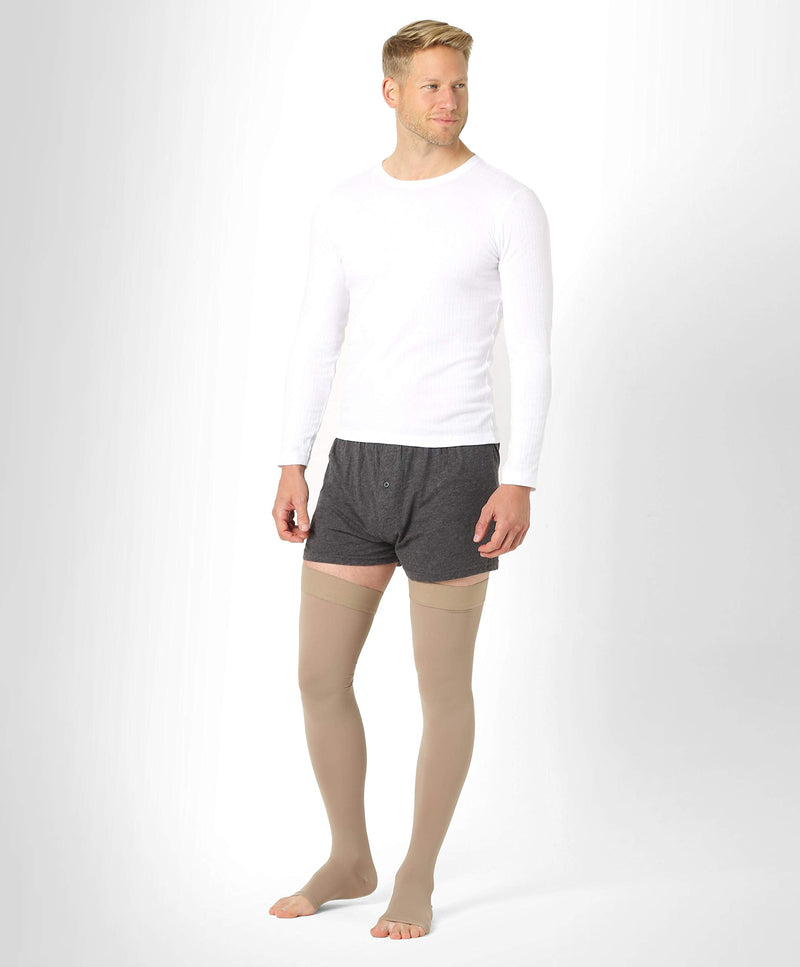 Medical Thigh Compression Stockings - With Open Toe - For Men And Women - (Class 2, 23-32 Mmhg, 120 Den) - Thrombosis Stockings - Support Stockings For Flights - Pani Teresa Medica Beige Size 3 - Long: A - Look At The Third Picture - NewNest Australia
