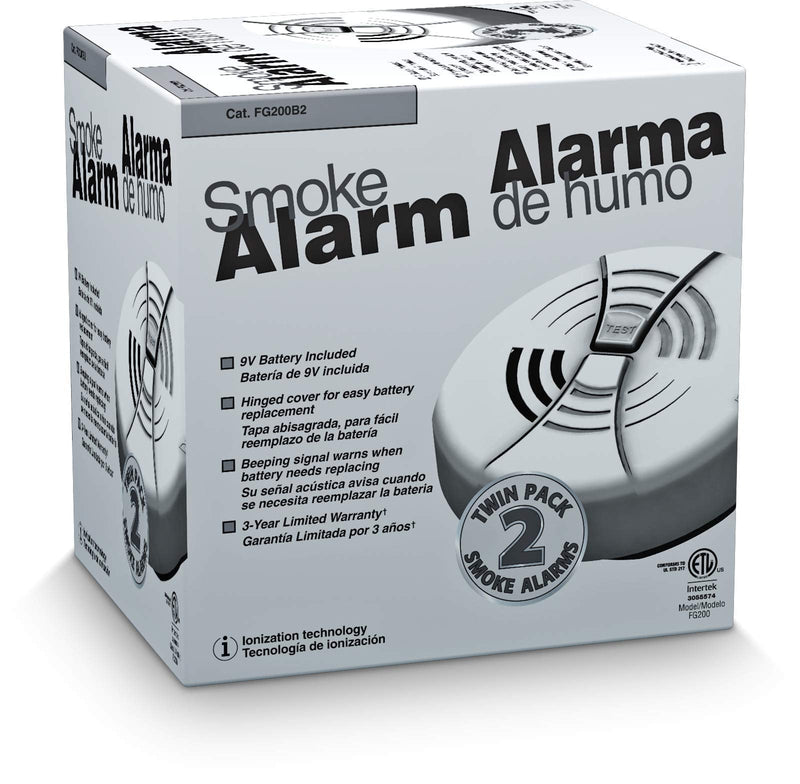 First Alert FG200B Family Gard Basics Smoke Alarm 1-Pack | Battery Operated Smoke Detector , White 1 Pack - NewNest Australia