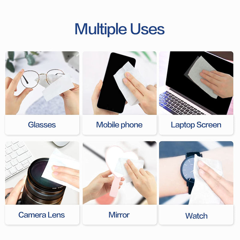 Lens Cleaning Wipes Glasses Wipes 70 Count Pre-Moistened Quick Dry Individual Wrapped with a Carrying Box Suitable for All Types Glasses and Electronics Screen - NewNest Australia