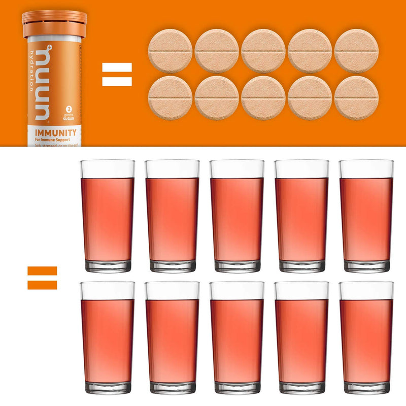 Nuun Immunity: Antioxidant Immune Support Hydration Supplement with Vitamin C, Zinc, Turmeric, Elderberry, Ginger, Echinacea, and Electrolytes. Flavor: Blueberry Tangerine, Pack of 8 (80 Servings) 10 Count (Pack of 8) - NewNest Australia