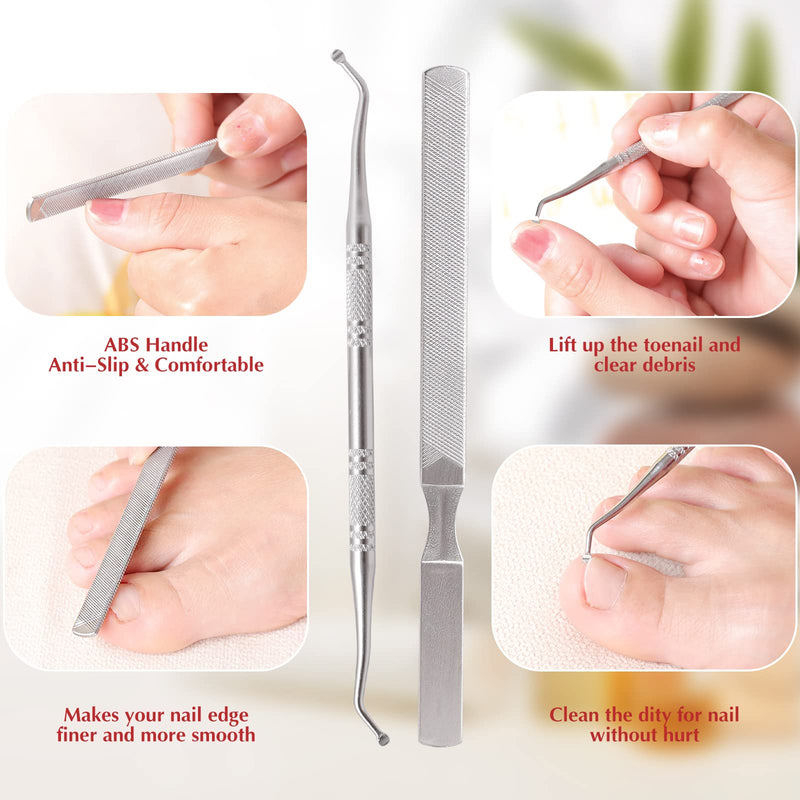 Toenail Clippers for Thick Nails, Azymi Podiatrist Toenail Clippers Scissors Set for Men Women Ingrown Thick Toenail Treatment, Sharp Curved Blades Wide Jaw Opening Non-slip Handles Red - NewNest Australia