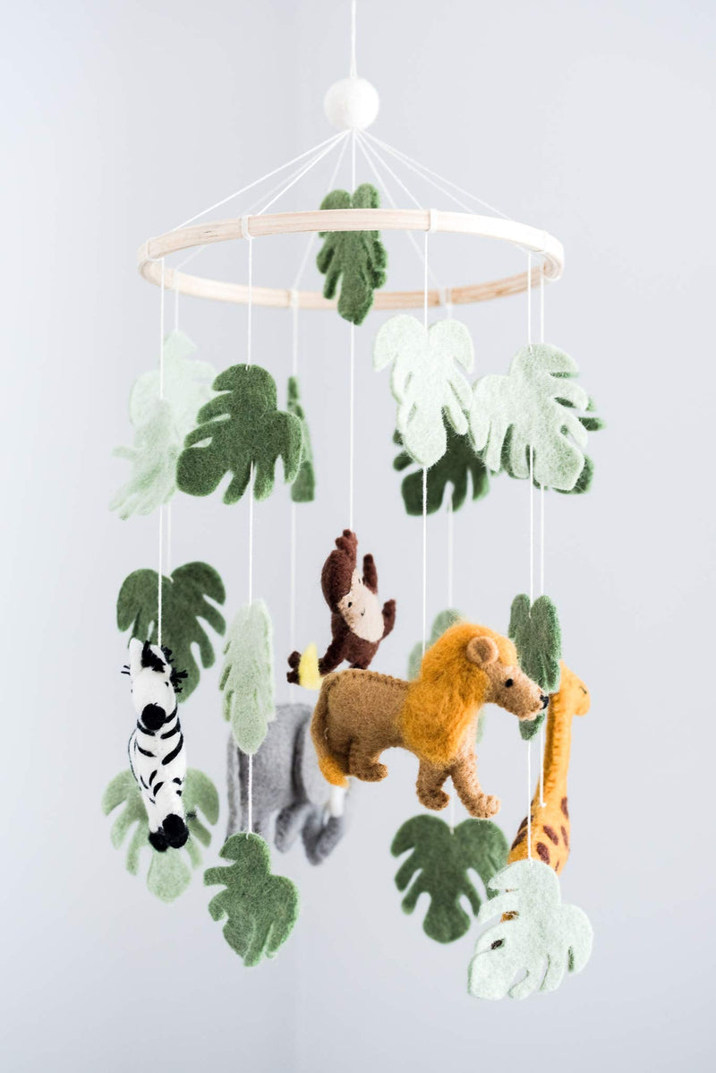 Jungle Animals Baby Mobile, Safari Nursery Room Decor, Safari Theme Nursery, Wild Animals Decoration, Wild Animals Mobile - NewNest Australia