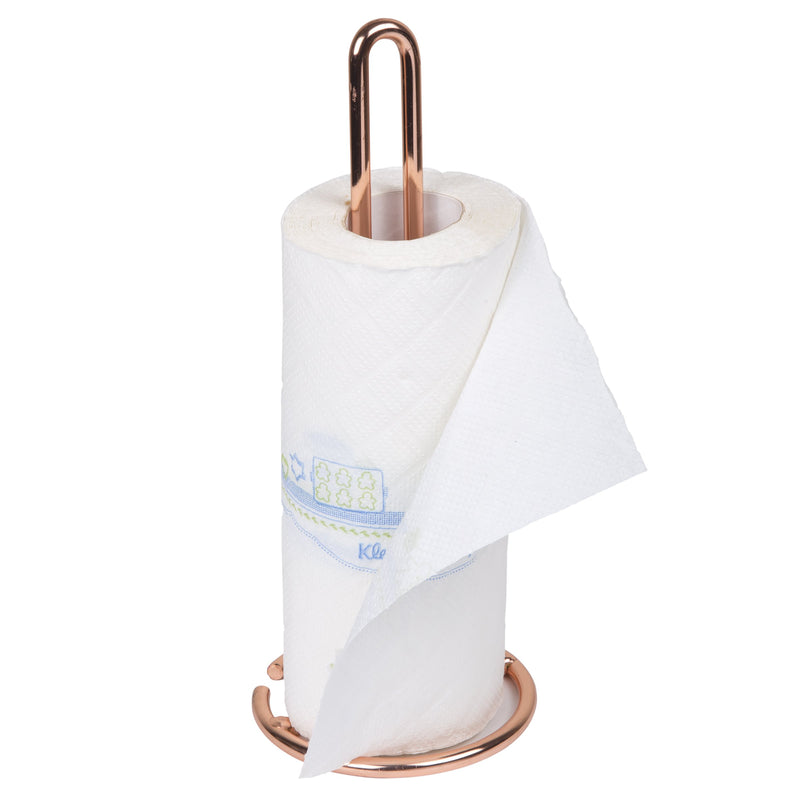 NewNest Australia - Creative Home Heavy Duty Copper Plated Upright Paper Towel Holder Kitchen Towel Dispenser 