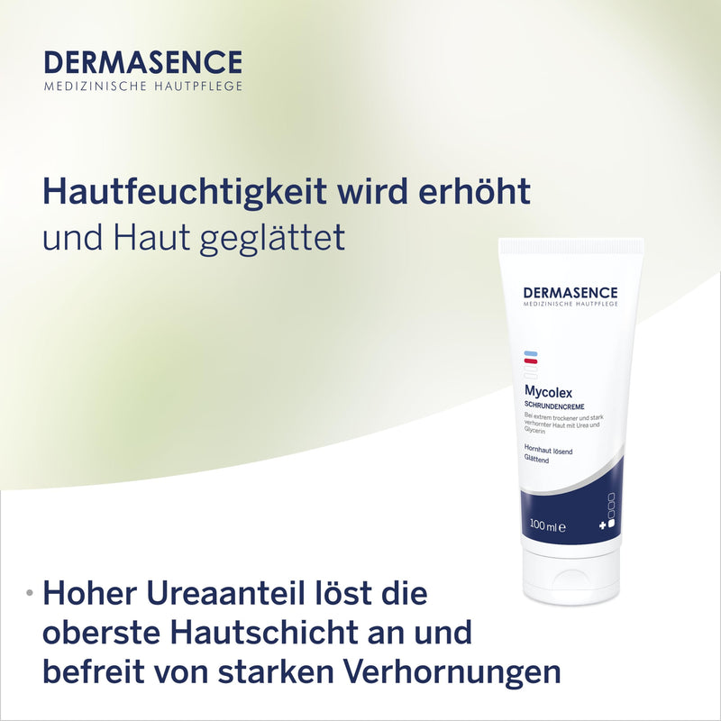 DERMASENCE Mycolex crack cream, 100 ml - horn-dissolving special care for thickened skin areas, especially on the feet - reduces roughness and cracks - fragrance-free - NewNest Australia