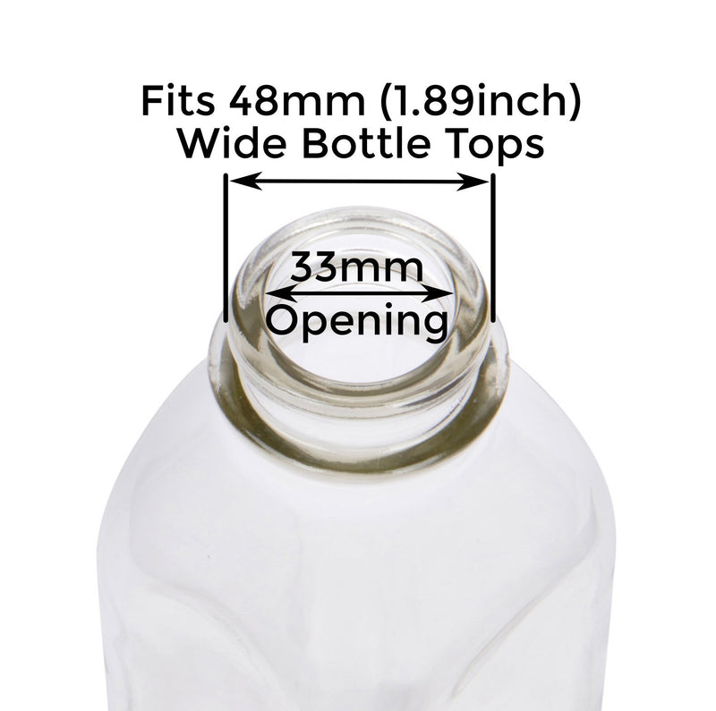 NewNest Australia - Glass Milk Bottle Caps - 12 Pack - 48mm (1.89 inch) Snap On Lids 