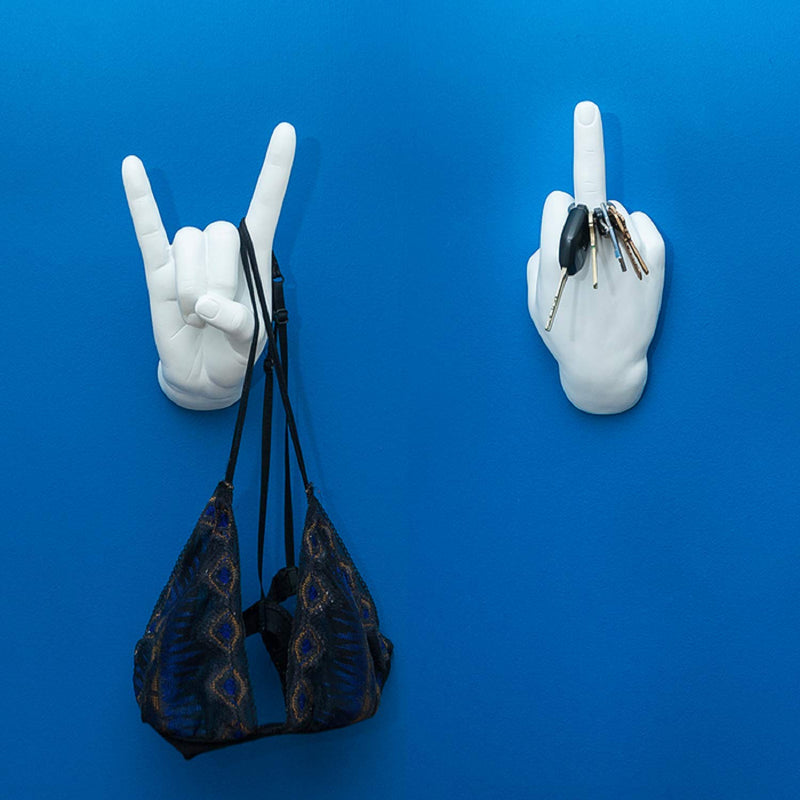 NewNest Australia - Interior Illusions Middle Finger Hand Wall Hook 