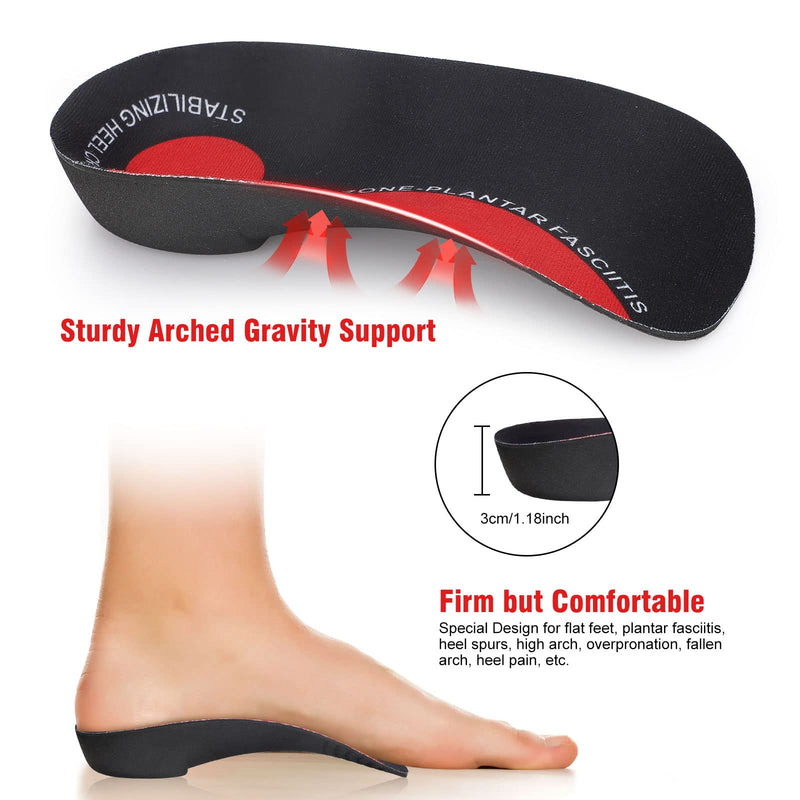 Orthotic Insoles, 3/4 High Arch Support Shoe Inserts Insoles for Women and Men, Orthotic Insoles Support for Plantar Fasciitis, Flat Feet, Over-Pronation, Heel Pain, Heel Spur (5-8.5 UK） Medium(5-8.5 UK） - NewNest Australia
