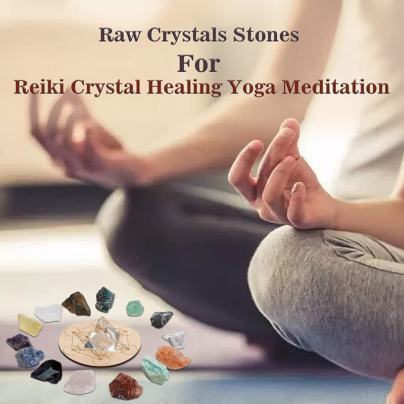 Crystals and Healing Stones for Attract Love, 28 Pcs Rose Quartz Crystals Kit, Chakra Self Love Healing Crystal with Gift Wooden Box for Wicca Beginners Reiki Yoga Meditation (18 PCS) 18 Pcs - NewNest Australia