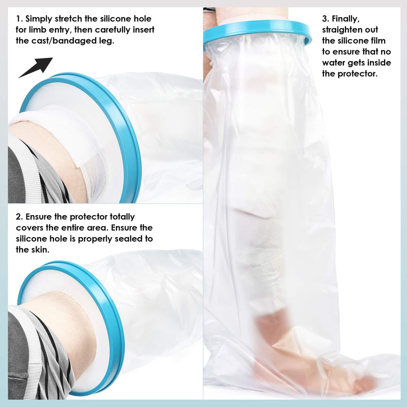 Bramble - Waterproof cast protection (leg), shower protection made of silicone for bath & shower - 102cm long - NewNest Australia