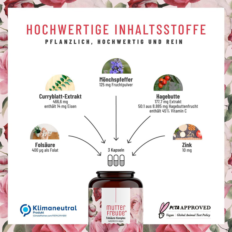 NATURTREU® Mother's Joy Monk Pepper Capsules High Dose with Folic Acid (Folate) - 90 Vitex Agnus Castus Capsules - NewNest Australia