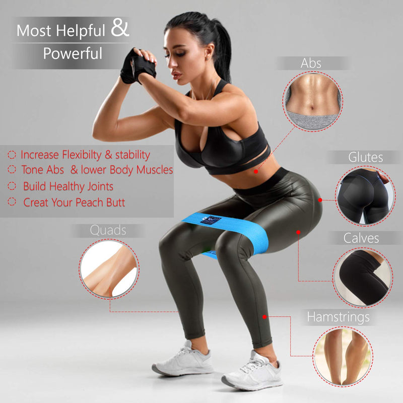 Islero Fitness EVO Resistance Bands for women with Non Slip Premium Fabric design Pull up Elastic Loops Gym Bands Best for Exercise of Legs Booty Glutes Hips Yoga Home Fitness [SOLD AS SINGLE BAND] PINK M - NewNest Australia