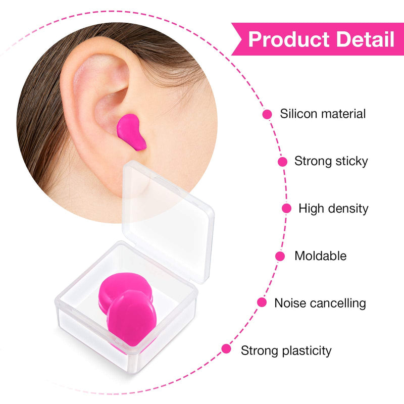 21 Pairs Ear Plugs for Sleeping Soft Reusable Moldable Silicone Earplugs Noise Cancelling Earplugs Sound Blocking Ear Plugs with Case for Swimming, Concert Airplane 32dB NRR (White, Blue, Rose Red) White, Blue, Rose Red - NewNest Australia