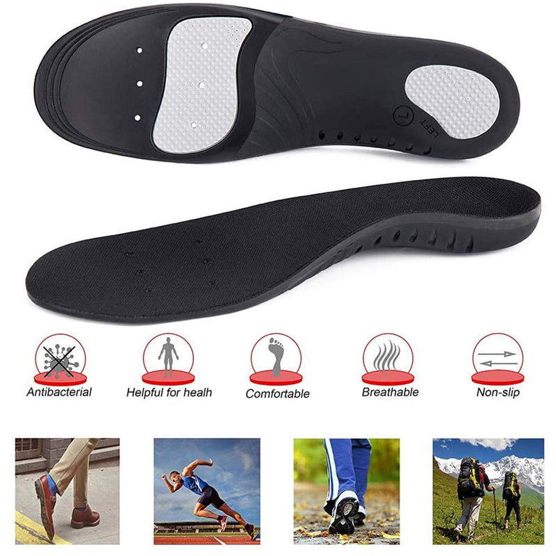 Ailaka High Arch Support Insoles for Men Women - Plantar Fasciitis Relief Arch Support Shoe Inserts, Orthotic Insoles for Flat Feet, Arch Pain and Heel Pain Relief 9/10.5 UK Black - NewNest Australia